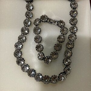 3 Stella and dot rhinestones necklaces with matchinging bracelet.
